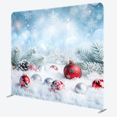 Lofaris Winter Snowflake Bell Bokeh Xmas Pillow Cover Backdrop